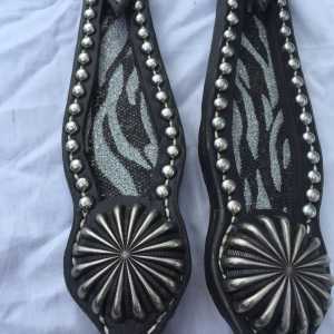 Black sparkle zebra bridle with spots