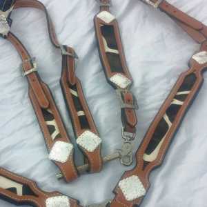 Giraffe Print Tack Set with Wither Strap