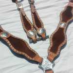 Hair on Hide Tack Set with Poker Chip Conchos