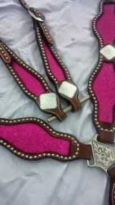 Pink Sparkle Tack Set with Diamond Conchos