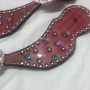 Red Spur Straps with Rhinestones